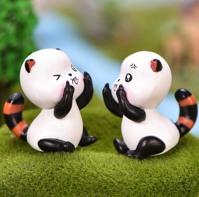 Miniture Fairy Garden Accessories Supplies Lovely Resin Cat Kids Toys Pot Bonsai Miniature Garden Terrariums Fairy Garden Animals Figurine Kits Items Decoration Cartoon Table Ornaments